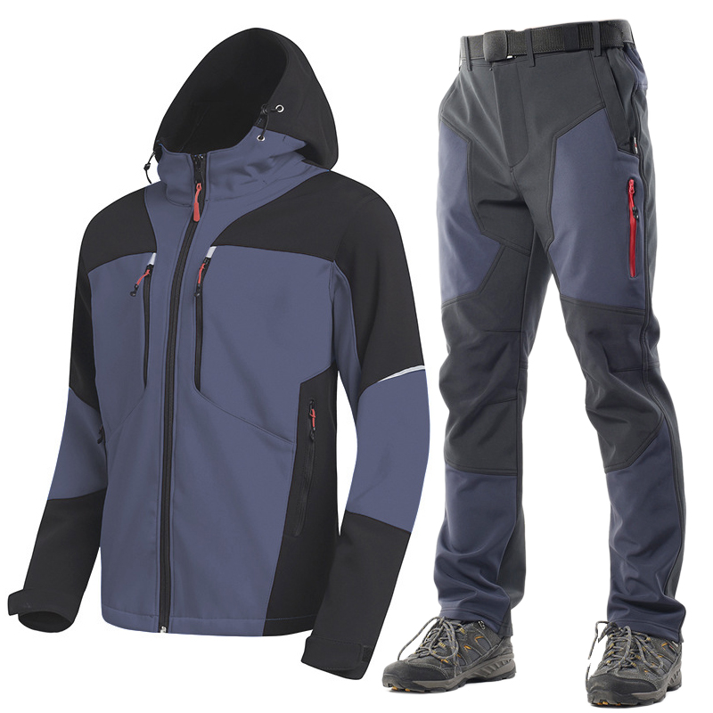 冬季钓鱼服软壳衣套装保暖加绒加厚透气户外垂钓可定制海钓垂钓服