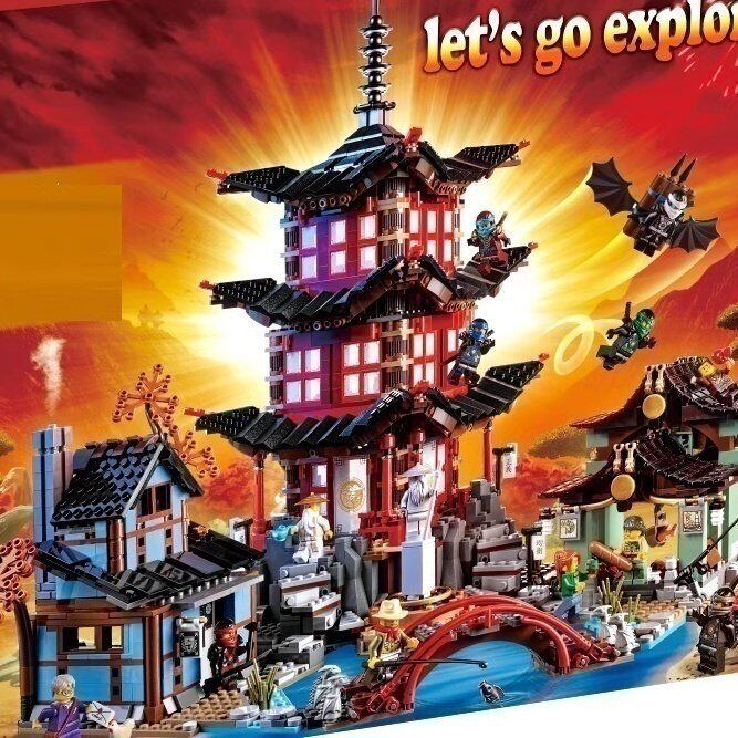 幻影忍者空术神庙村70751男孩益智拼装中国积木儿童大型玩具06022