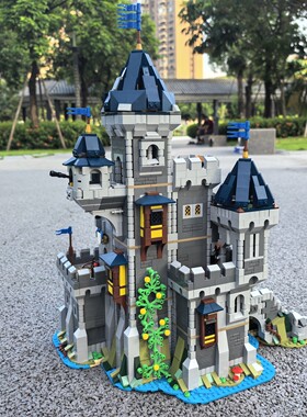 中国积木MOC-101775中世纪建筑黑鹰骑士城堡高难度成人拼装玩具
