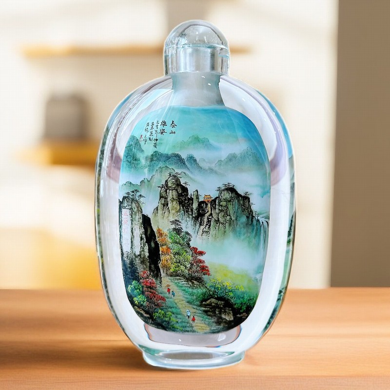 大号国风内画鼻烟壶内画瓶橱窗博古架玄关文艺创意商务礼品摆件