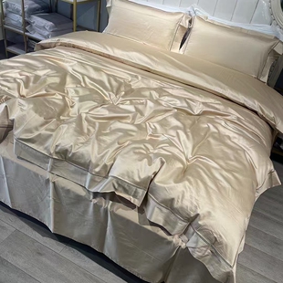 出口欧洲 1200tcgiza45埃及棉四件套床上用品 可定制尺寸柜3w