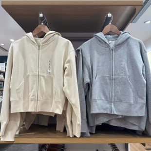 外贸日系女装25秋款休闲运动拉链长袖连帽开衫短款卫衣外套459787