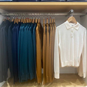 通勤25秋冬新款 女装 精纺美利奴羊毛POLO领针织衫 478333