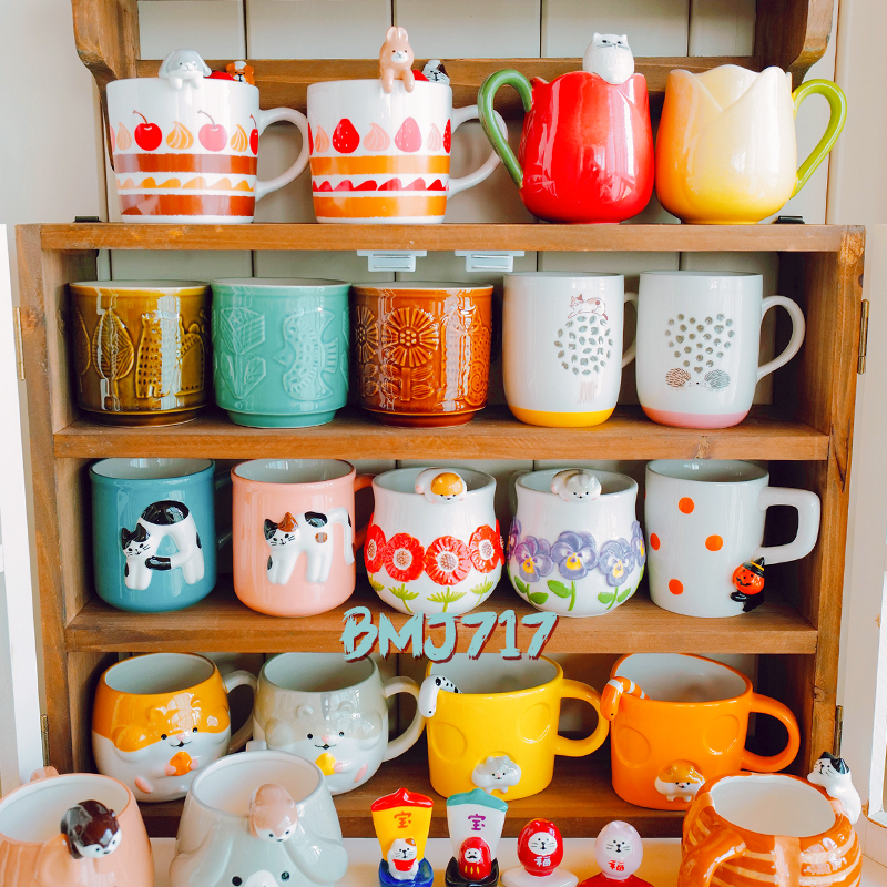 decole陶瓷卡通情侣马克杯高颜值