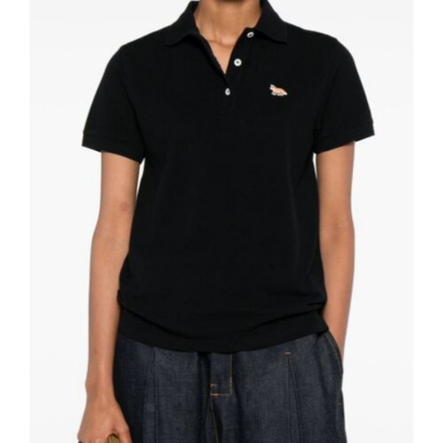 MAISON KITSUNE 26春夏女士日常通勤刺绣标短袖POLO衫 银泰百货