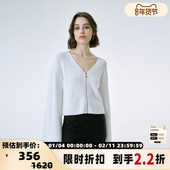 日常休闲女士针织开衫 INSPIRE＆STORIES V领简约拉链款 外套