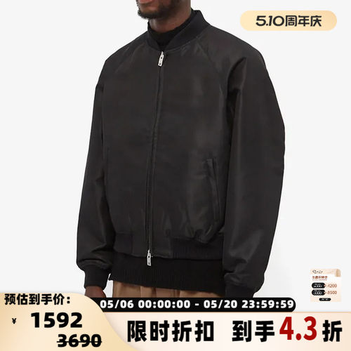 Represent 春夏款男士缎面后背字母印花夹克外套银泰百货 301596