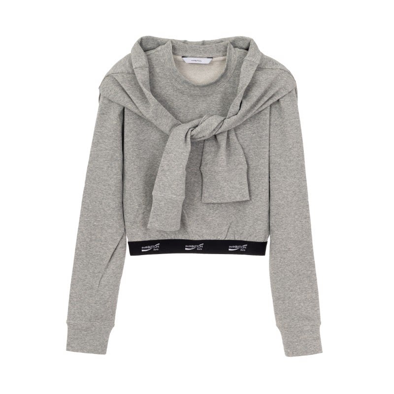 pushBUTTON 潮流时尚女士披肩设计套头圆领卫衣银泰百货301574