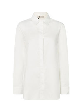 【折扣】ST.AGNI 春季白色棉质简约基础款通勤日常女士长袖衬衫