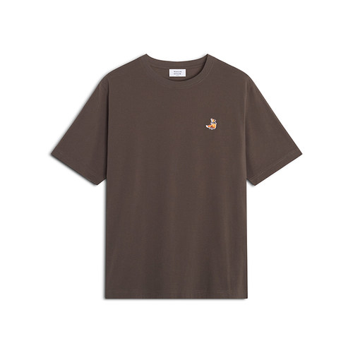 MAISON KITSUNE 26春夏新款男士宽松落肩短袖T恤衫 银泰百货