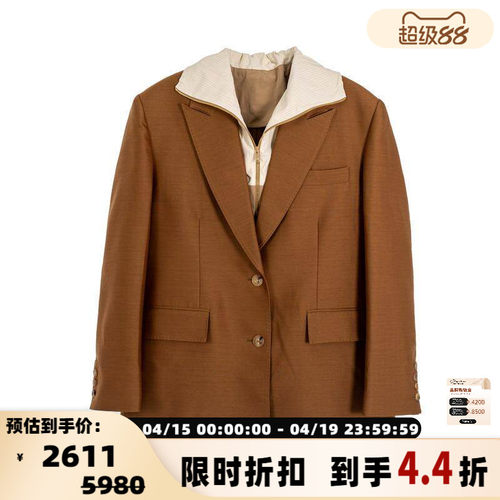 YCH设计师品牌春夏新款棕色夹克