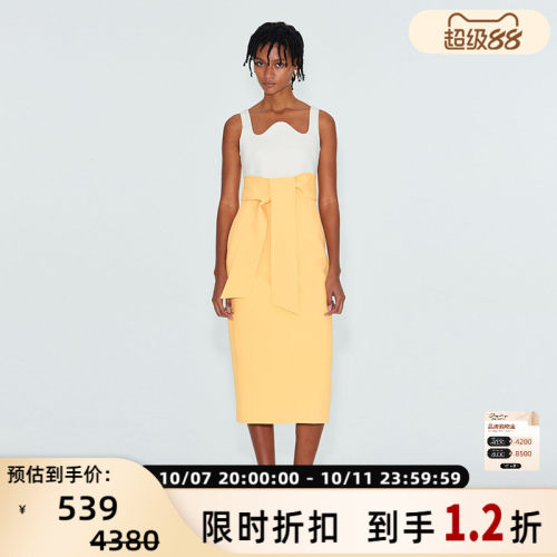 RECTO女士优雅气质简约无袖高腰