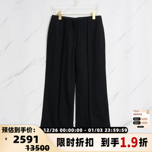 银泰百货精品 Jil 裤 微喇纯黑西装 301596 Sander春夏女士显瘦修身