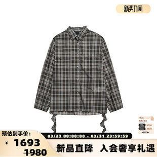 JANE 银泰百货 PLUS 女士荷叶边格纹衬衫 310618 26春夏新款 VVNK