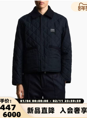 EMPORIO ARMANI25秋冬新款男士翻领系扣棉服外套银泰百货 301574