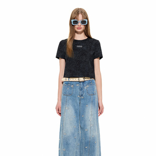 废土风分割短袖 女士漫天星河 T恤301261 Sandra星河系列 Alexia