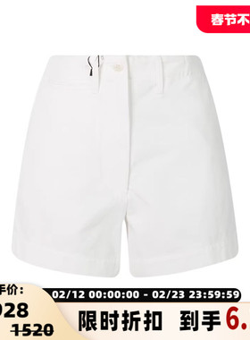 NOTHING WRITTEN春季纯色棉质工装风高腰直筒舒适百搭通勤短裤