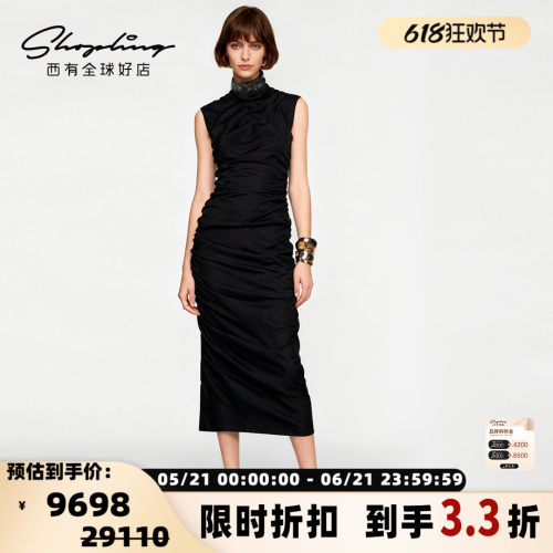BC/Brunello Cucinelli 秋冬女士中长款无袖修身羊毛连衣裙银泰