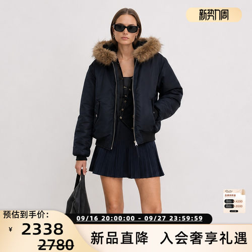 LC女连帽夹克棉服派克服
