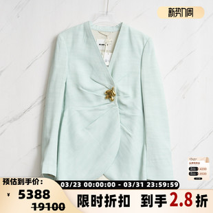 301596 日常通勤女士金属饰品褶皱西服银泰百货精品 JIL SANDER