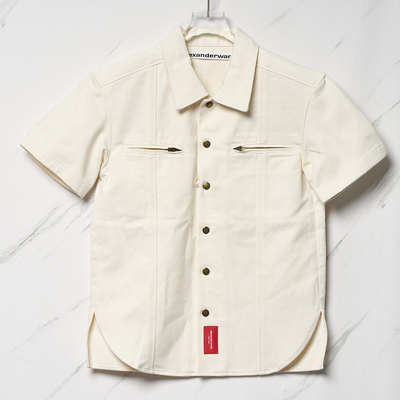 Alexander wang 中性水洗牛仔衬衣银泰百货精品 301596