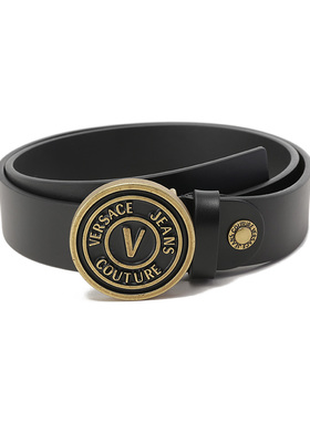 VERSACE JEANS COUTURE/范思哲 男士V-EMBLEM搭扣复古腰带 300095