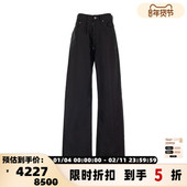 Maison 银泰百货精品301574 女士黑色直筒牛仔裤 Margiela 春夏新款