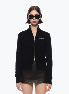 ANN ANDELMAN  秋冬新款男女同款立领麻花针织开衫银泰 301286