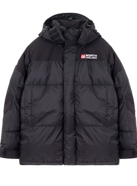 66° NORTH 冬季黑色男士立领连帽羽绒服银泰百货精品 301574