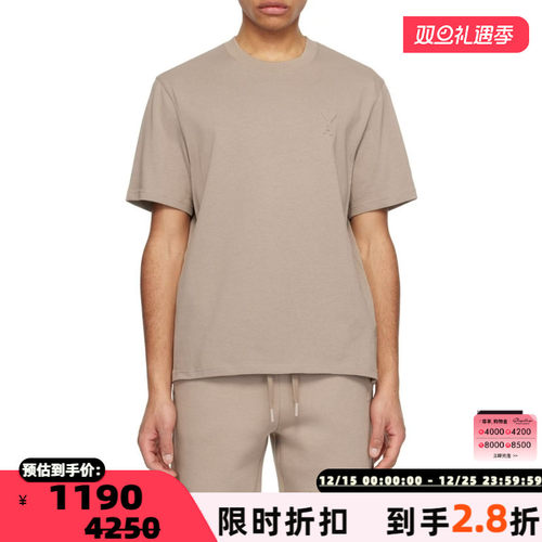 Ami Paris 男女同款纯色棉质字母圆领T恤银泰百货精品 301596