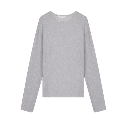 CONCISE-WHITE立体褶皱长袖