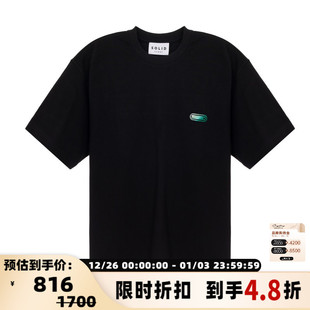 HOMME 圆领T恤银泰百货 春夏新款 黑色休闲短袖 301574 男士 SOLID