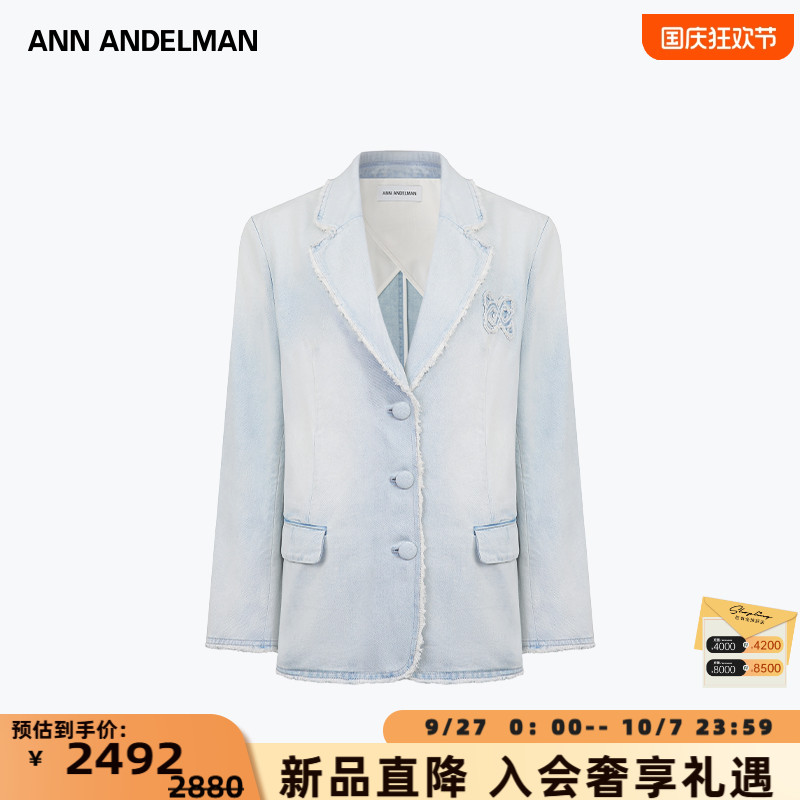 ANN ANDELMAN   25秋冬女士简约休闲牛仔西装外套银泰百货 301286