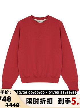 RECTO新款女士字母印花圆领宽松休闲百搭长袖卫衣银泰百货精品