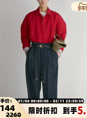 RECTO 秋冬新款女士纯色棉质POLO领后刺绣logo卫衣银泰百货