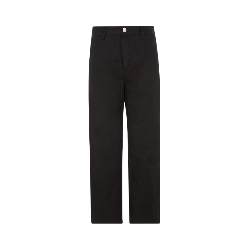 AMI PARIS 男士黑色/米色纯棉舒适宽松时尚直筒长裤休闲裤