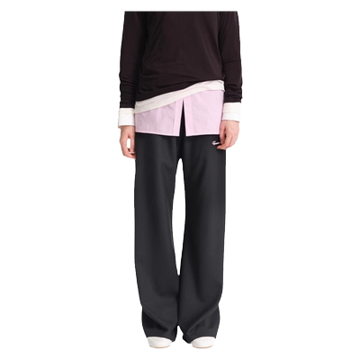 concise-whiteLOGO标直筒裤