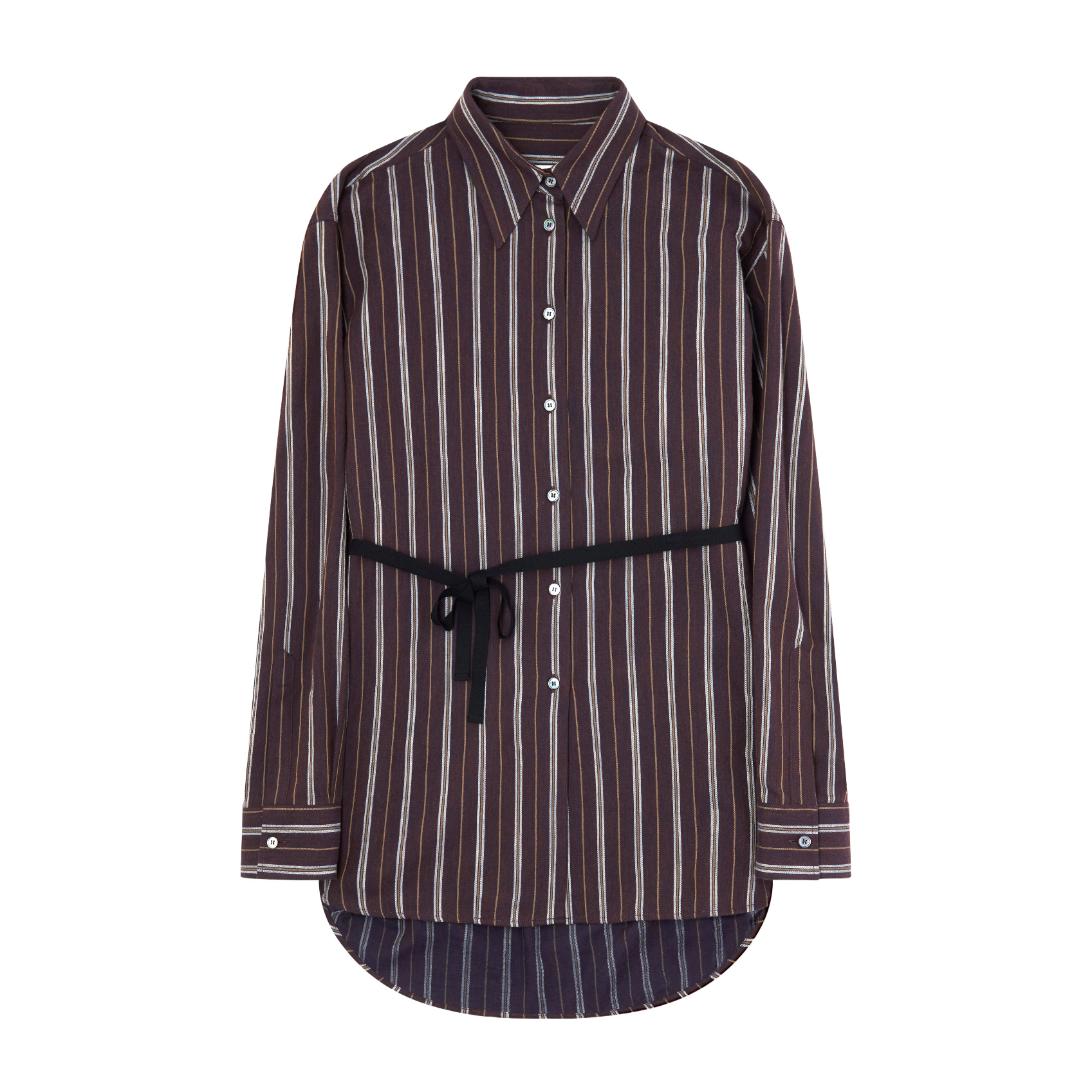 MM6 Maison Margiela 春夏女士潮流条纹长袖衬衫银泰百货 301596