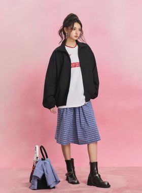 SOFITTE 25春夏女士蓝色格纹DIY挂件蓬蓬半裙银泰百货 301355