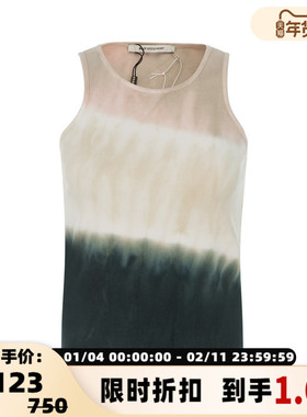 ETRE CECILE  女士渐变颜色设计无袖休闲简约套头圆领上衣背心