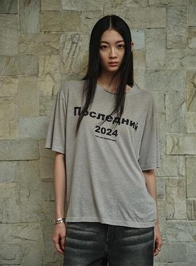 The Last Redemption 女士俄语印花短袖银泰百货精品 301461