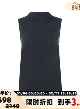 RECTO春季新款女士纯色休闲时髦简约经典款无袖背心上衣