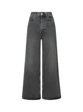 SAMSOE SAMSOE女士春季棉质百搭阔腿牛仔裤银泰百货