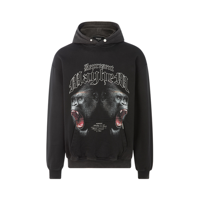 REPRESENT宽松长袖连帽卫衣