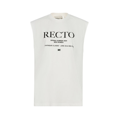 RECTOlogo印花无袖背心