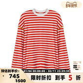 T恤银泰百货 SHORT SENTENCE日常通勤女士条纹圆领长袖 301574