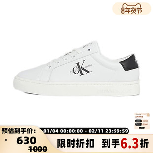 Calvin Klein/凯文克莱 女士牛皮革运动鞋小白鞋银泰百货 301458