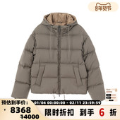 阿玛尼男士 EMPORIO ARMANI 灰绿色羽绒服银泰百货精品301574