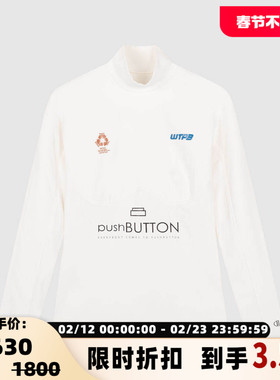 pushBUTTON春季新款高领印花女士T恤衫长袖T恤银泰百货 301604