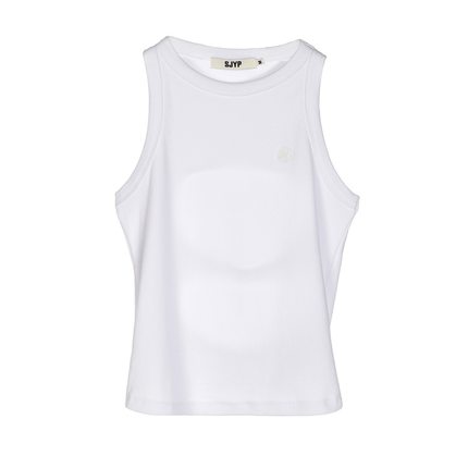 SJYP/ 秋冬女士白色棉质后背镂空设计背心银泰百货精品 301574